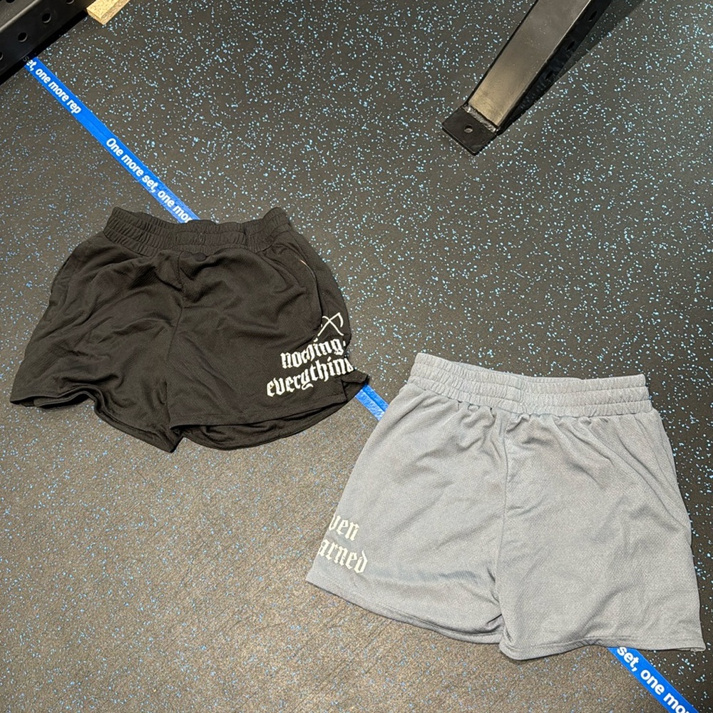 Weightlifting/running shorts.